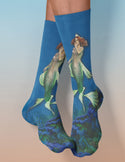 Mermaid Diana Crew Socks, Blue