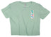Women's Stonewash Green Crop Top