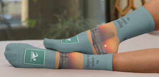 The Ocean is Calling Crew Socks, Green