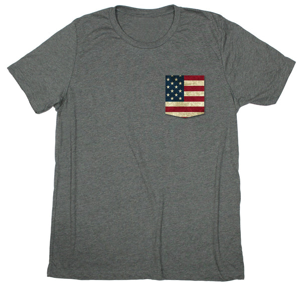 Old Glory American Flag Pocket T-shirt