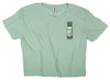 Women's Stonewash Green Crop Top