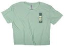 Ripped Rags Pina Colada Women's Cropped T-shirt, Black, Stonewash Green
