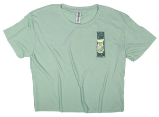 Buy womens-stonewash-green-crop-top Ripped Rags Pina Colada Women's Cropped T-shirt, Black, Stonewash Green