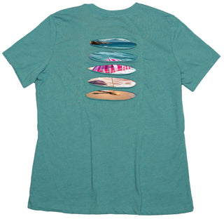 Buy womens-blue-lagoon-crew Ripped Rags Pink Beach Umbrella Women&#39;s Ripped T-shirt