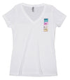 Women's White V-neck