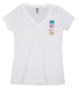 Women's White V-neck