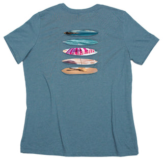 Buy womens-slate-crew Ripped Rags Pink Beach Umbrella Women&#39;s Ripped T-shirt
