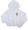 Women's White Cropped Hoodie