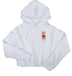 Women's White Cropped Hoodie
