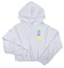 Women's White Cropped Hoodie