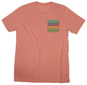 Retro Sunset Stripe Pocket T-shirt