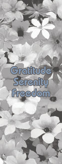 Ripped Rags Scattered Flowers "Gratitude Serenity Freedom" Women's Ripped T-shirt