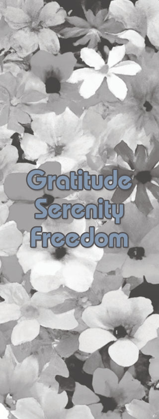 Ripped Rags Scattered Flowers "Gratitude Serenity Freedom" Women's Ripped T-shirt