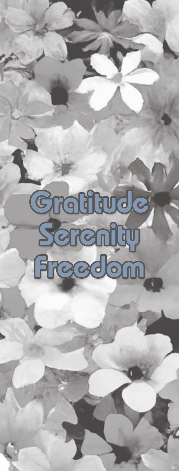 Ripped Rags Scattered Flowers "Gratitude Serenity Freedom" Women's Ripped T-shirt