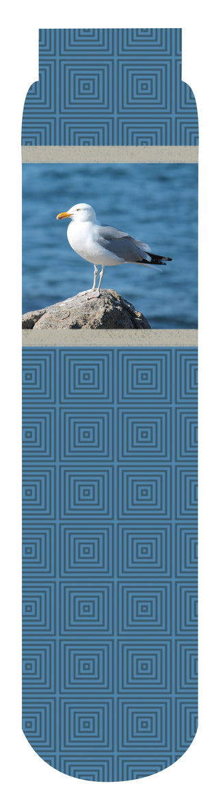 Seagull Blues Crew Socks, Blue