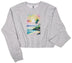 Women's Athletic Grey Cropped Sweatshirt