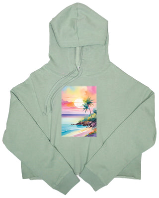 Buy womens-sage-cropped-hoodie Serenity Women&#39;s Cropped Hoodie