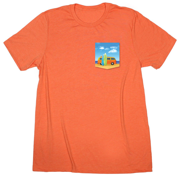 Surfing Van Pocket T-shirt