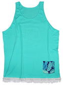 Beach Cover-up: Teal Foliage Pocket