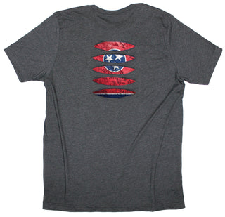 Buy dark-grey Tennessee Flag Ripped T-shirt