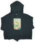 Women's Black Cropped Hoodie