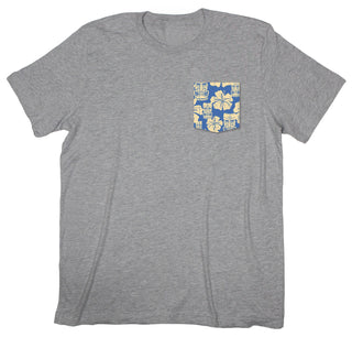 Tiki Fever Blue Pocket T-shirt