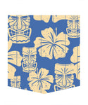 Tiki Fever Blue Pocket T-shirt