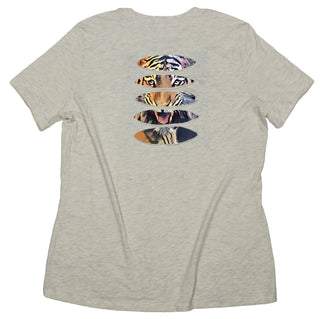 Buy womens-prism-ivory-crew-neck Tough Tiger Women&#39;s Ripped T-shirt