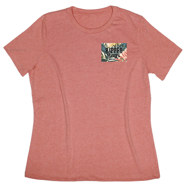 Tropical Earth Tones Women's Ripped T-shirt