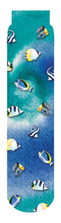 Tropical Fish Crew Socks, Blue, Aqua