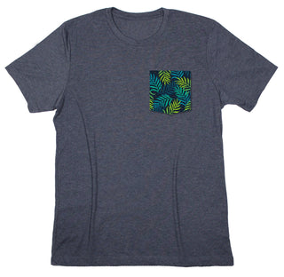 Tropical Midnight Palms Pocket T-shirt