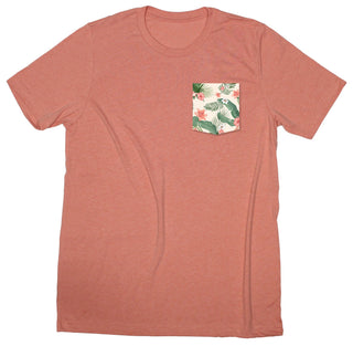 Tropical Pastels Floral Pocket T-shirt