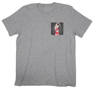 Vintage Tattoo Chica Pocket T-shirt