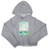 Women's Athletic Grey Cropped Sweatshirt
