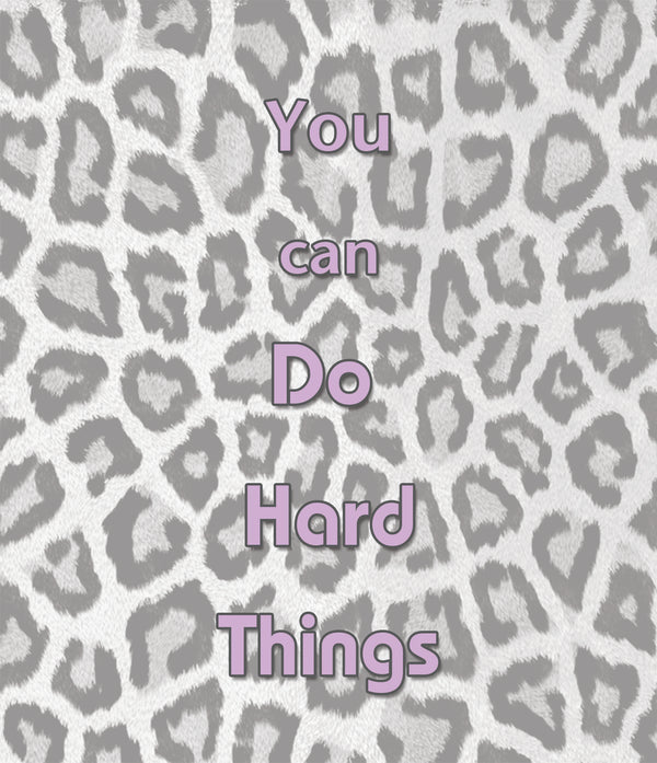 Leopard "You can Do Hard Things" Women's Ripped T-shirt