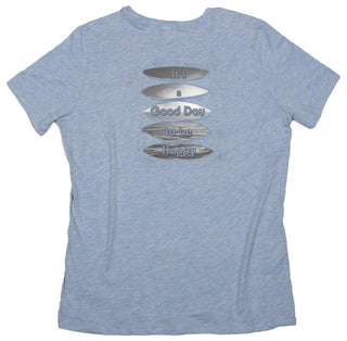 Buy womens-prism-blue-crew Ocean &quot;It&#39;s a Good Day to be Happy&quot; Women&#39;s Ripped T-shirt