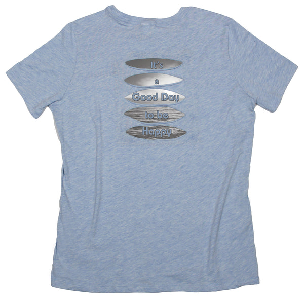 Ocean "It's a Good Day to be Happy" Women's Ripped T-shirt