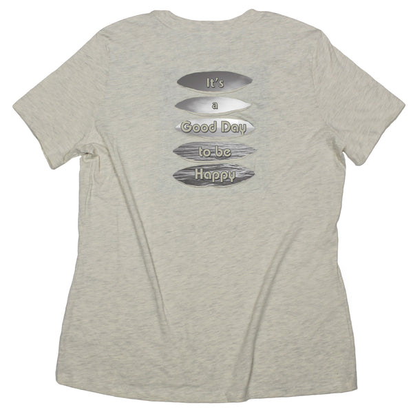 Ocean "It's a Good Day to be Happy" Women's Ripped T-shirt