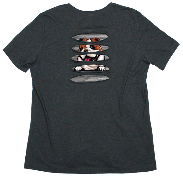 Beefy Bulldog Women's Ripped T-shirt