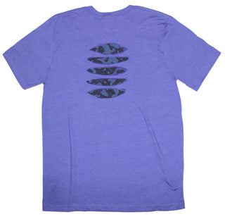 Buy lapis Blue Camo Ripped T-shirt