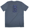 Blue Camo Ripped T-shirt