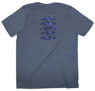 Buy navy Blue Camo Ripped T-shirt