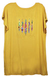 Women's Mustard V-neck Top