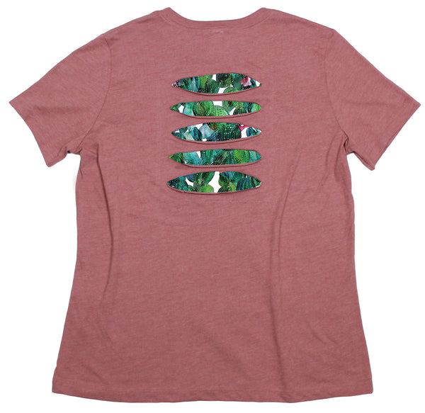 Cactus Floral Women's Ripped T-shirt