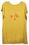 Women's Mustard V-neck Top