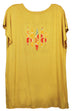 Women's Mustard V-neck Top