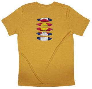 Buy mustard Ripped Rags Colorado Flag Ripped T-shirt