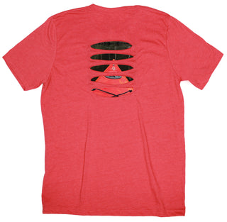 Buy red Dark Water Ripped T-shirt