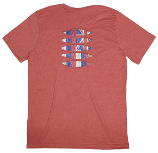 Buy clay Hawaii Flag Ripped T-shirt