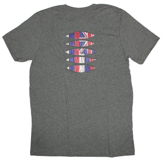 Buy deep-grey Hawaii Flag Ripped T-shirt